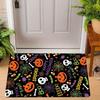 Halloween Candy Corn Door Mat Witch Hat Ghost Carpet Non-Slip Entrance Rug Home Decoration Bat Pumpkin Floor Mat Welcome Mat