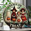 Vintage Halloween Metal Tin Sign Rustic Wall Art Retro Room Decor