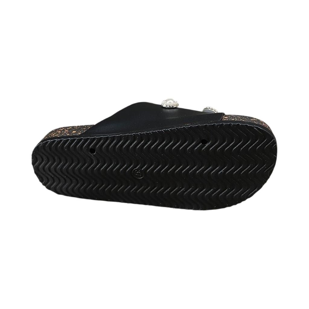 Women's Casual Platform Beach Slide Sandals Adjustable Buckle Straps Lightweight Slip On Summer Footwear Comfortable Sole