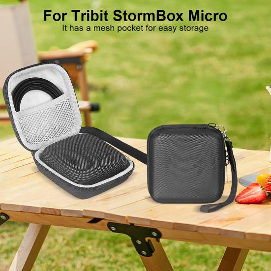 Speaker Carrying Case for Tribit StormBox Micro EVA Hard Shell Zipper Case Portable Travel Wireless Speaker Storage Bag Protector Organizer