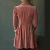 Womens Long Sleeve Solid Color Velvet Patchwork Coat 2026 Elegant Casual Outerwear