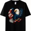 Unisex USA Bald Eagle American Flag Gift T-Shirt | Unisex Patriotic Graphic Tee