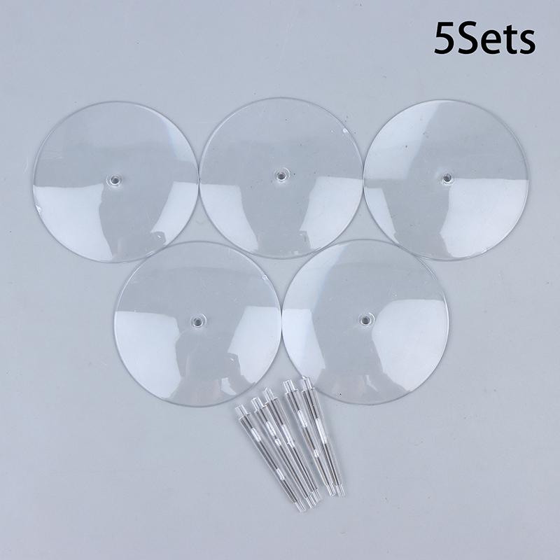 5 Pcs Flying Stems 60Mm Flying Bases For Miniature Wargames Table Games Transparent Flying Base Stand