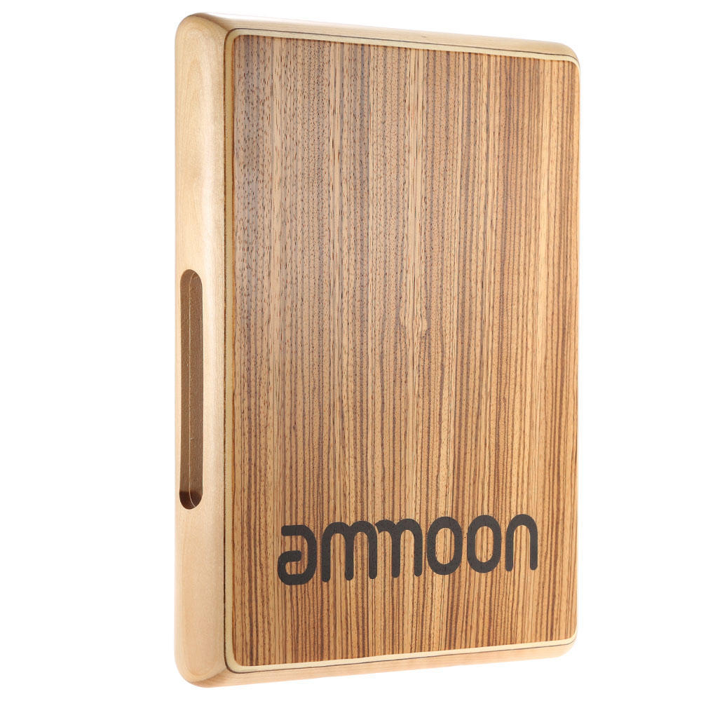 Compact Travel Cajon Flat Hand Drum Persussion Instrument 31.5 * 24.5 * 4.5cm Persussion Instrument Zebrano Cajon Wooden Drum