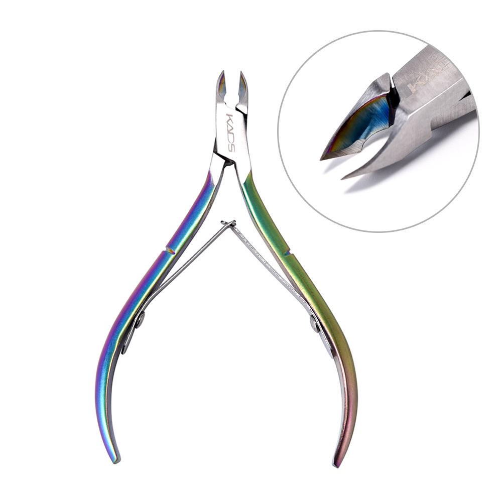 

KADS кусачки для кутикулы ногтей, ножницы для стрижки радуги из нержавеющей стали, ножницы для удаления омертвевшей кожи, обрезка, маникюрный инструмент для дизайна ногтей