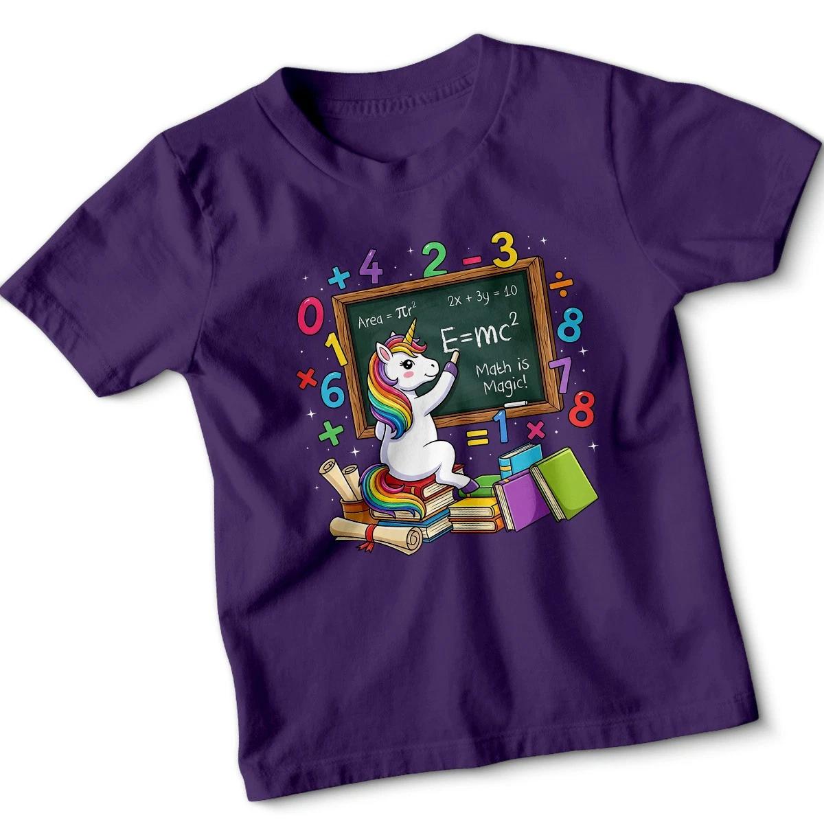 Unicorn Math Is Magic Mathematics Education Girls Kids T-Shirt 100