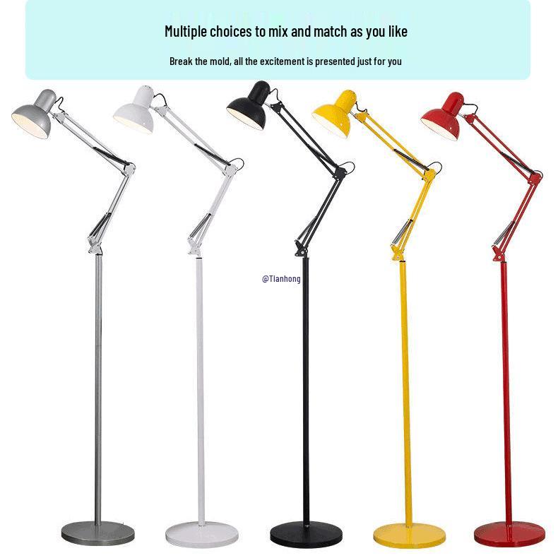 Nordic Remote-Control Long Arm Floor Lamp with Eye Protection