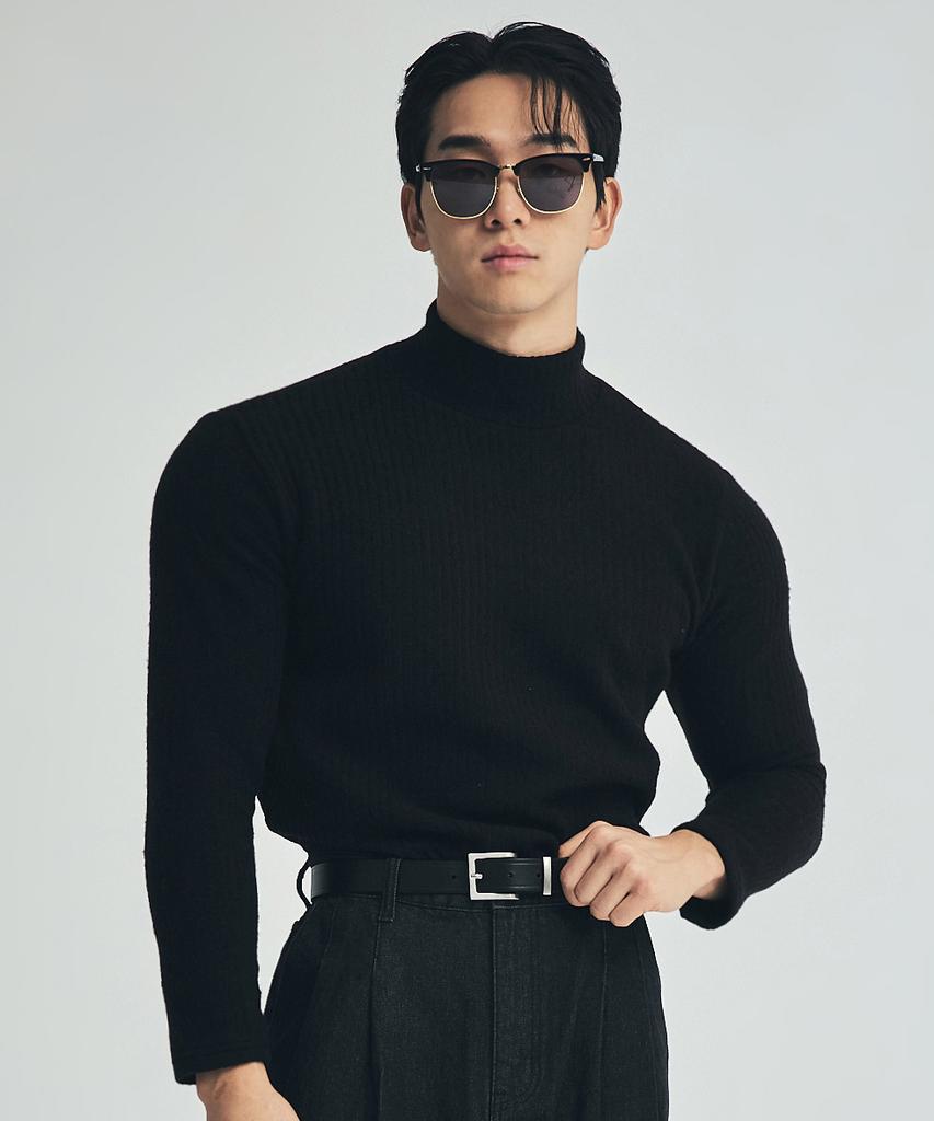 ASTROVE Heavyweight Muscle Full Cover Turtleneck Black