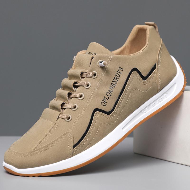 Spring Autumn Men Casual Sneakers Outdoor Platform Runing Shoes Breathable Men's Sport Shoes Khaki Light Walking Shoes