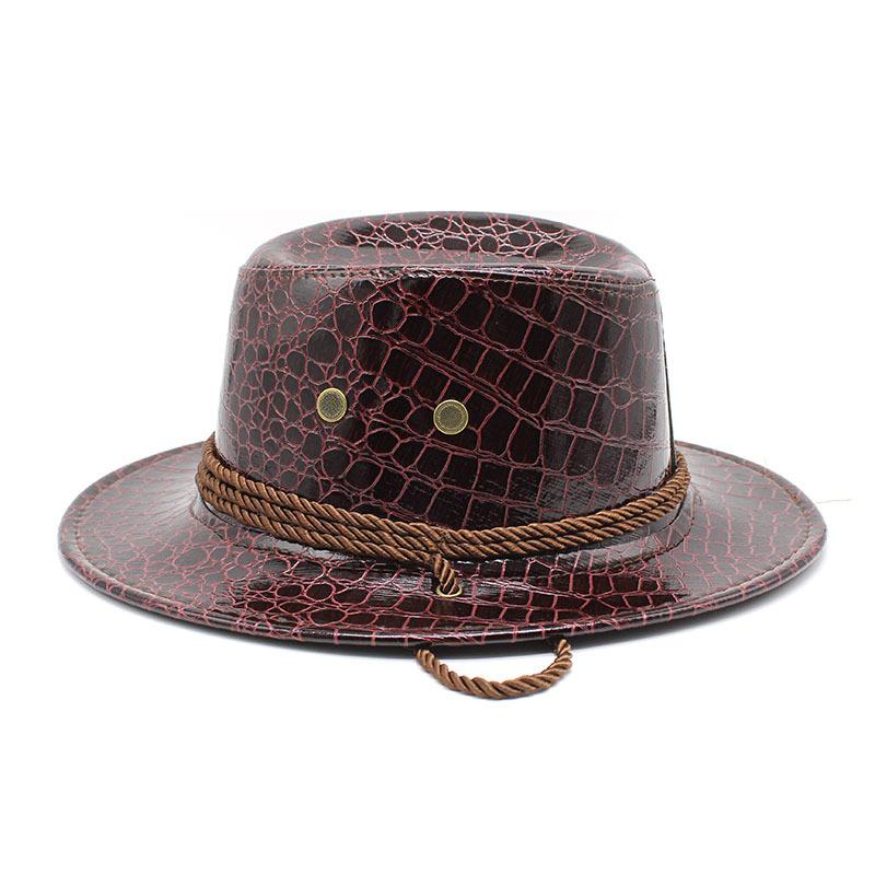 Men And Women Outdoor Beach Hat Sunscreen Sun Hat Pu Western Cowboy Hat Czy-233