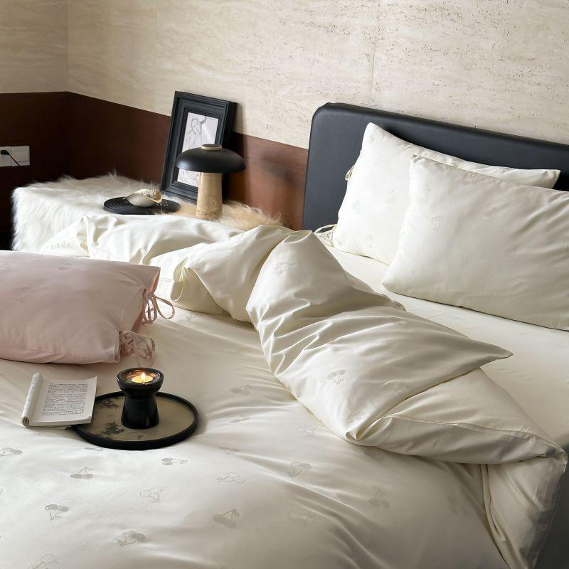 Elegant Luxury: Embroidered Long-Staple Cotton 4-Piece Bedding Set