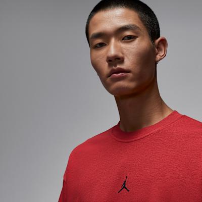 Jordan Sport Sweatshirts Men's Gym Red Crew Neck Moderate Regular