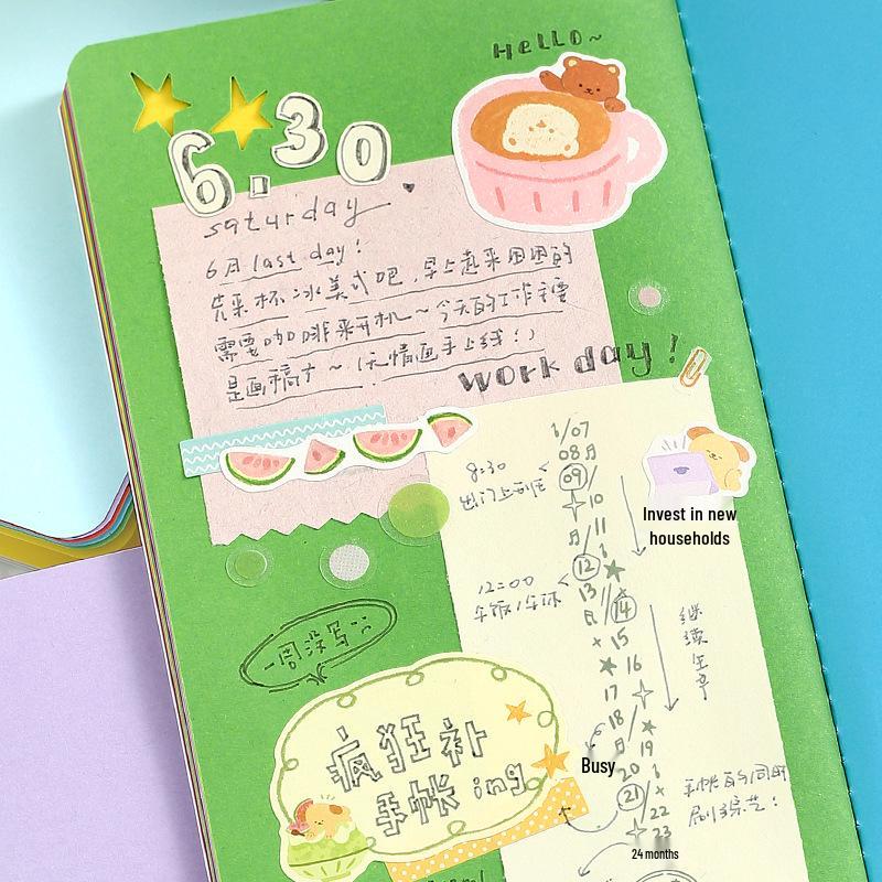 Note for TN: Color Page Planner Inserts - Splendid Star Collection, Korean Style Planner Materials