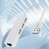 Type-C To RJ45 Lan Network Card 4 Port 4 In 1 USB 2.0 Hub USB2.0 Type-C RJ45 Type-C Splitter 10GBit/s for Desktop Computer PC