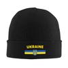 Ukrainian Flag Knitting Hat Vintage Caps Unisex Women Gym Beanie Hats Autumn Graphic Head Wrap Bonnet Hats