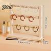 Earring Ring Storage Wooden Jewelry Organizer Durable Display Stand Multiple Layers Space Rustic Wood Saving Rack for Necklaces Bracelets