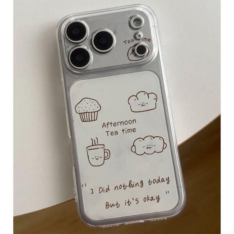 

Space Shell Tiger Stripe Cake Cat Case for Apple 17 Pro Max - Transparent & Drop-Proof for 16/15/14/13 Pro iPhone XR