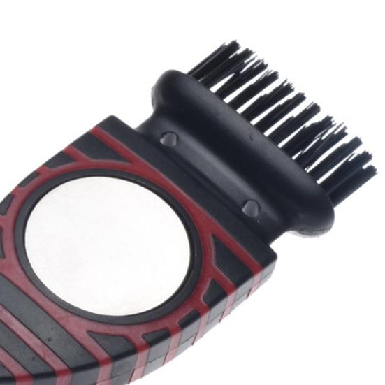 Golf Club Cleaning Brush Double-Headed Flexible Bristles Sharp Tip Stainless Steel Golf Shaft Groove Scrubber Cleaner Tool Golf Accessories