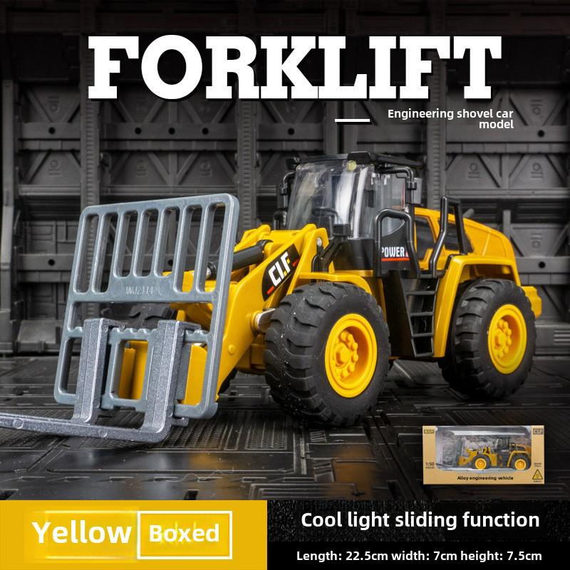 Car Cube 6103A Alloy Engineering Toy: Road Roller, Snowplow, Bulldozer, and Forklift