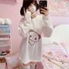 2KWEIRD Shirts for Women Japanese Tshirts Preppy Style Fashion White Tees O-neck Long Sleeve Cartoon T Shirt Casual Korean Y2k Tops