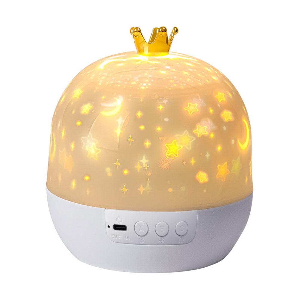 

15/21 Projection Theme Night Light Projector with Music Rotatable Crown Night Light Atmosphere Light 3 Light Modes for kids Room