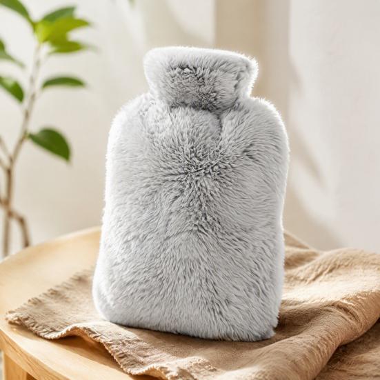 Women Hot Water Bag Bottle with Plush Cover, 500/1000/2000ML Leak-proof Bag, Soft Cover Cold Compress Pouch for Shoulder, Back, Hand, Legs,