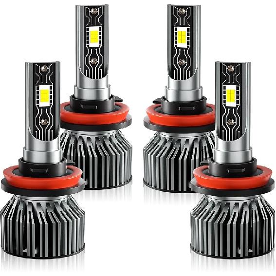 Fit For 2005 2006 2007 2008 2009 2010 2011 2012 2013 2014 Subaru Legacy Vehicle Front Light Bulbs With Fan,Direct Tallation,IP68 Pack Of 4
