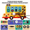 Educational Busy Board Toy For Toddlers,  Montessori Sensory Play Board For Fine Motor Skills And Brain Development