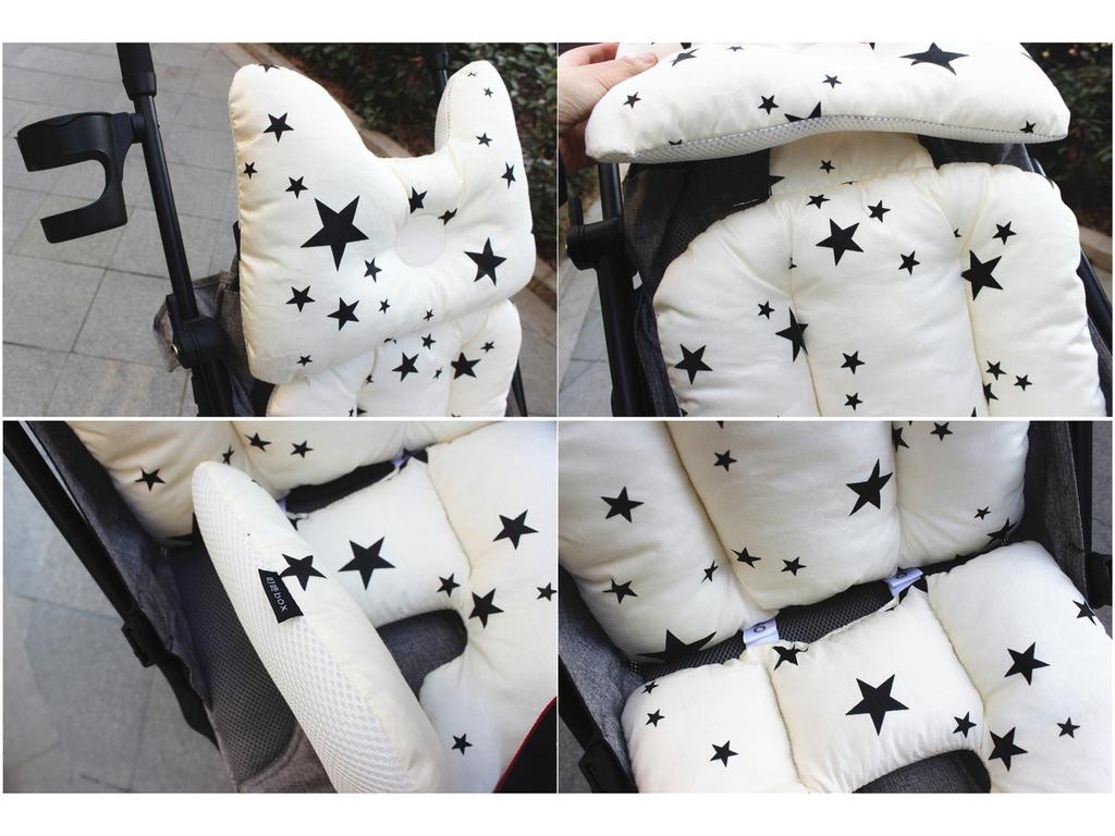 Korean Style Universal Baby Stroller Cushion - Thick, Cotton Pad for Pushchairs, High Chairs & Backrests, Suitable for All Seasons