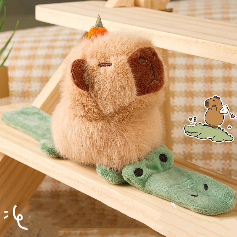 Lustiges Capybara-Schlagarmband - Schüttelnde Flügel Zugdesign, Niedliches Tier zum Tragen für Kinder und Jugendliche (Fidget Modeaccessoire)