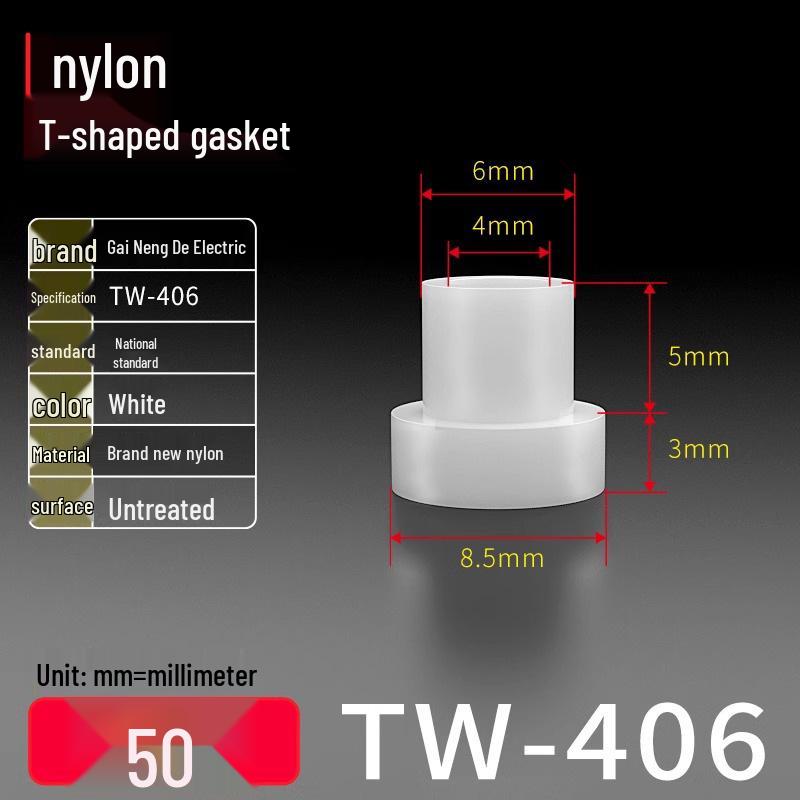 T-förmiger Nylon-Kunststoff-Dichtungsring und Schraubwellenhülse (Für dich: M2-M35)