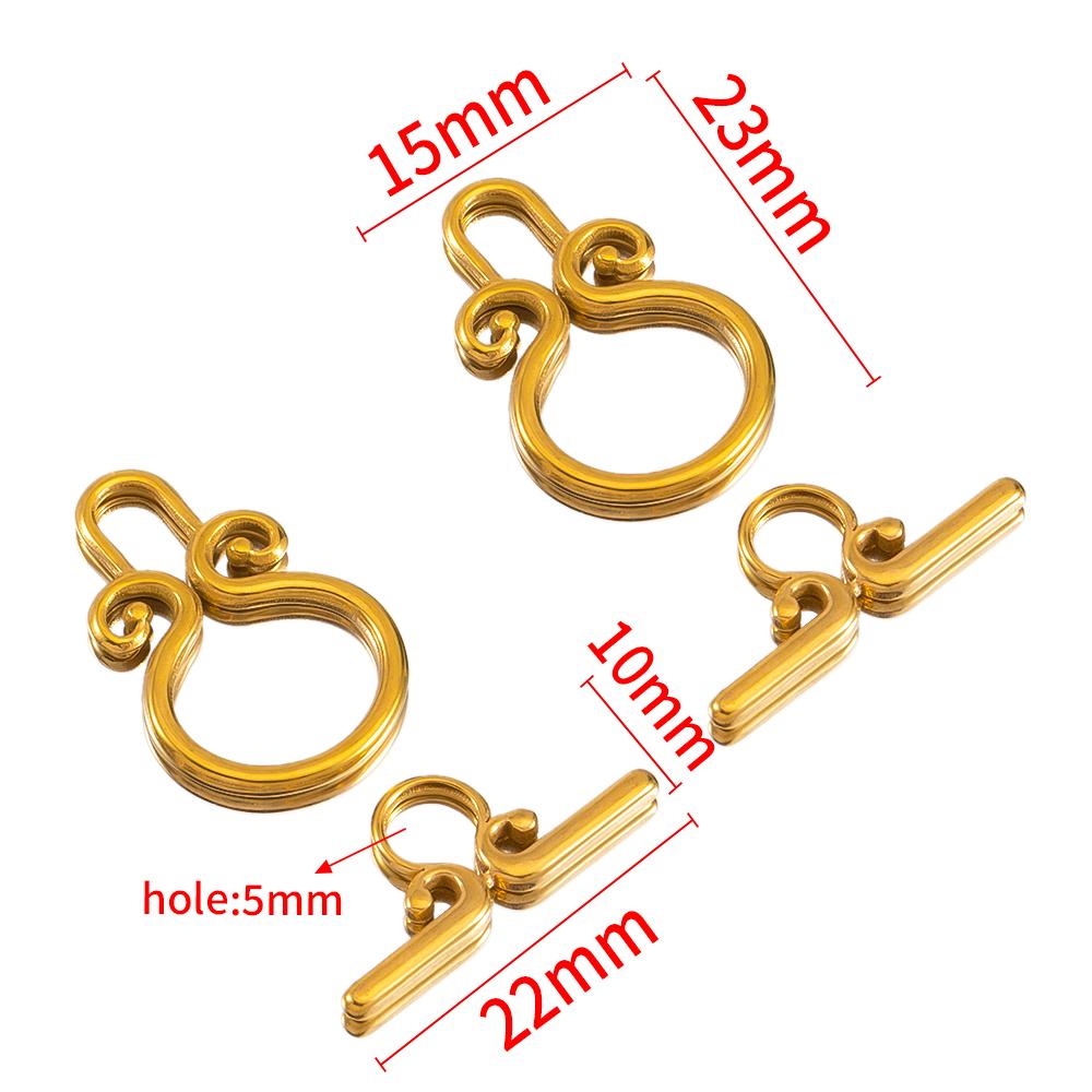 3sets/lot Stainless Steel Heart OT Toggle Clasp Hook Rings Connectors for DIY Necklaces Bracelets Accessories Jewelry Making