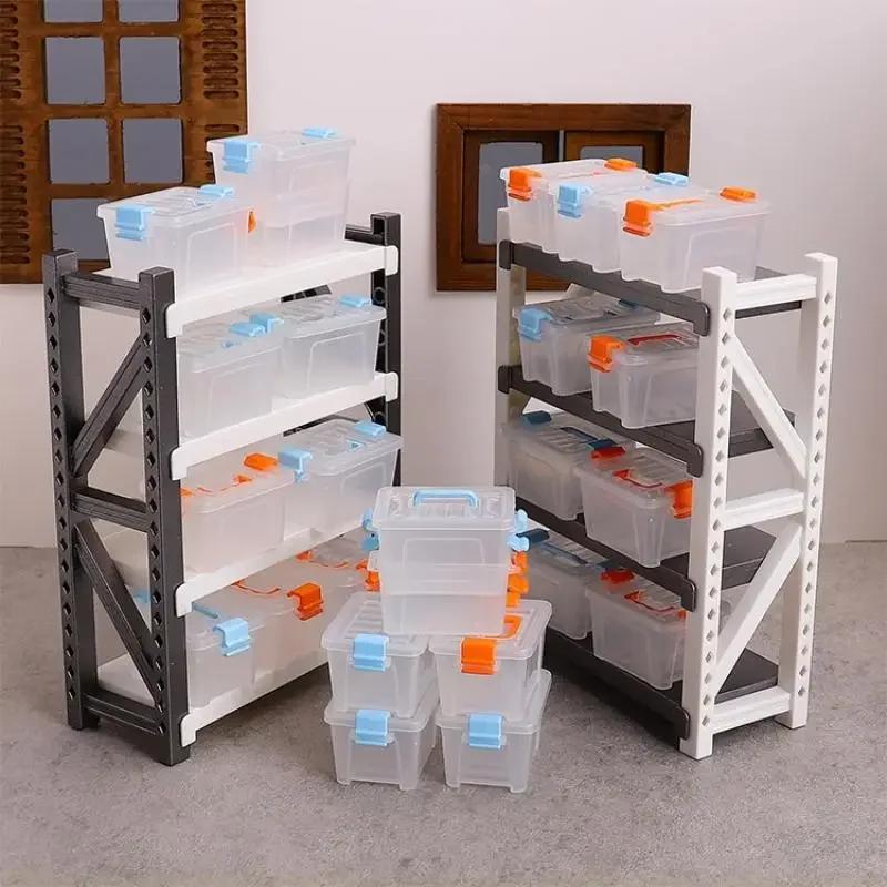 5 Stuks Poppenhuis Mini Opbergdoos Transparante Gereedschapskist Model Poppenhuis Huis Huisdecoratie Poppenhuis Micro Scène Decoratie Props