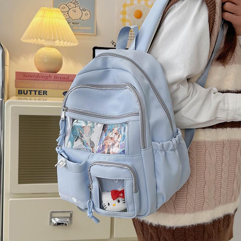 School bag Japanese two-dimensional girl pain bag backpack high value ins college large-capacity backpack college student backpack
