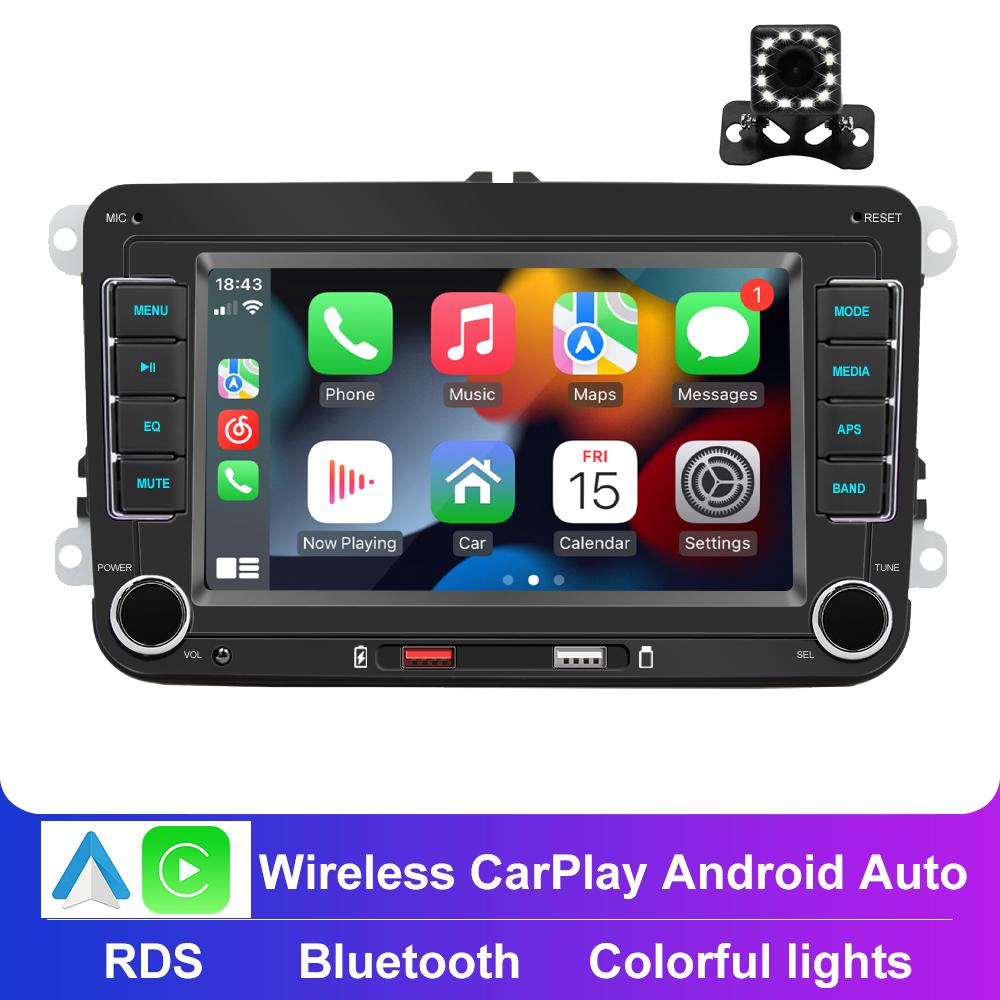 7-дюймовый автомобильный радиоприемник беспроводной CarPlay Android Auto для VW/Passat/Touran/Caddy /Jetta автомобильный радиоприемник стерео 2din автомобильный мультимедийный проигрыватель