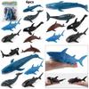 Conjunto de Modelos de Animais Marinhos para Crianças Com Réplicas de Plástico Para Brincadeira Educacional