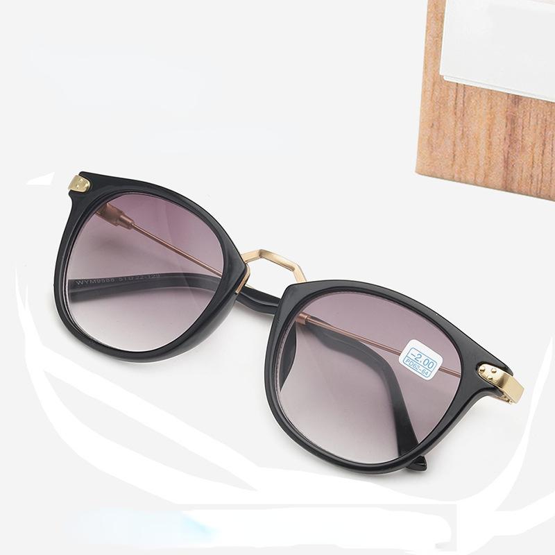 

-1/-1,5/-2/-2,5/-3/-3,5/-4 солнцезащитные очки для близорукости, женские очки для близорукости, классические солнцезащитные очки в овальной металлической оправе для близорукости oculos -2.5