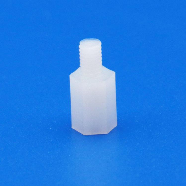 White Nylon M3 Hexagonal External Thread Standoff Spacer Post