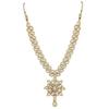 Jewelry Gold Plated Kundan Fancy Necklace Traditional Jewellery Set with Earrings for Women & Girls (White)(9602s)
