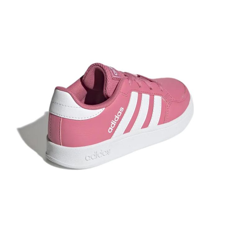Adidas Neo Breaknet Casual Slip-Resistant Durable Low-Top Kids Skate Shoes Kids Sneaker Pink White GW2893