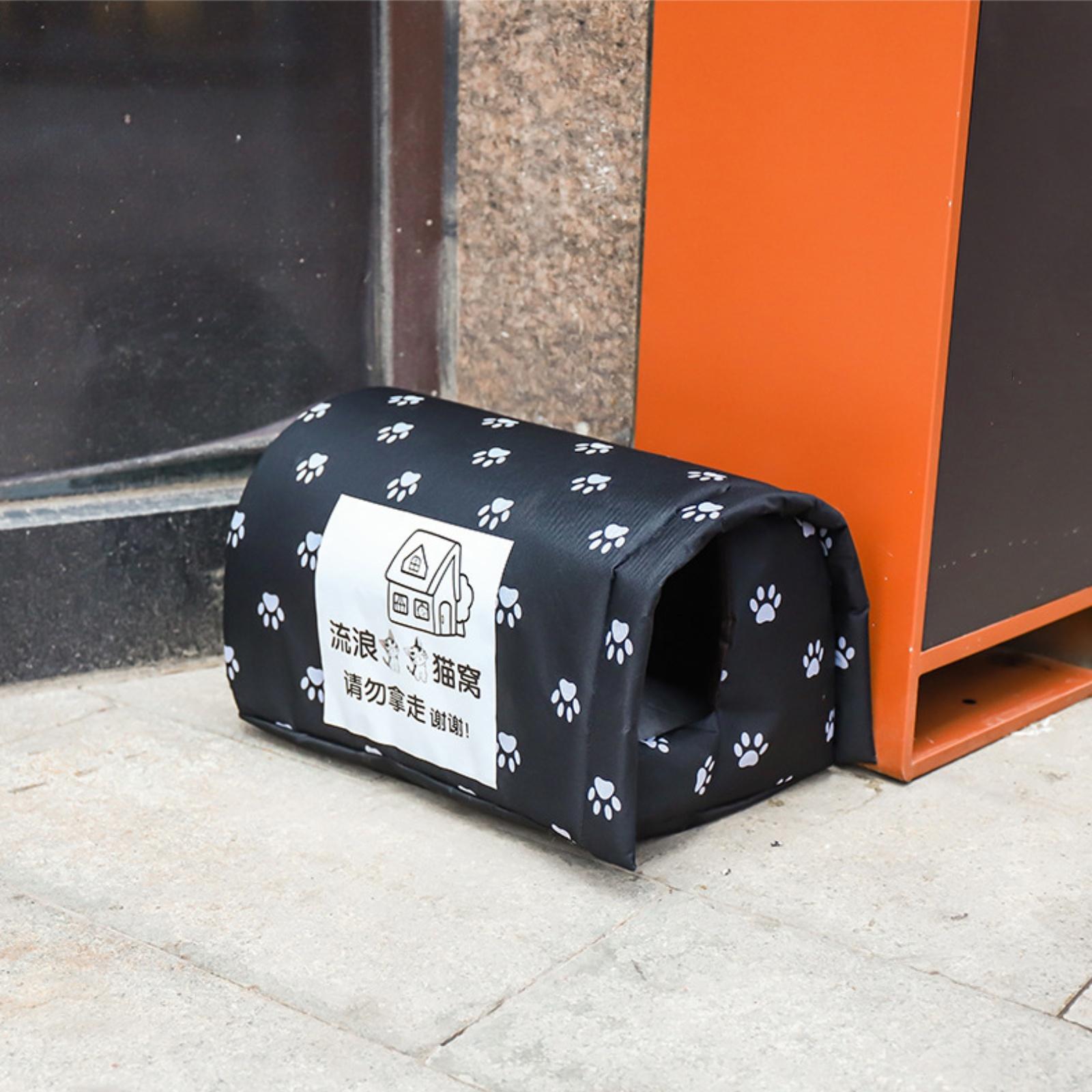 

Уличный приют для диких кошек, домики для уличных кошек, зимний утепленный водонепроницаемый, домик для кошек утолщенный всепогодный складной, приют для бездомных кошек One Size