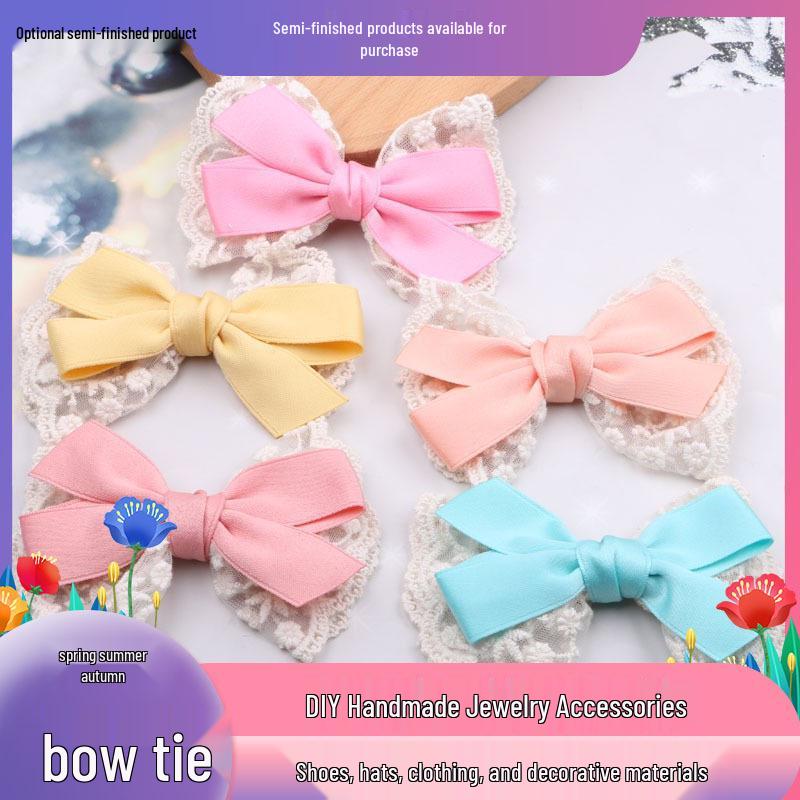 Children's Korean Hair Clips: Bows, Lace, Fashionable Princess Headwear for Little Girls