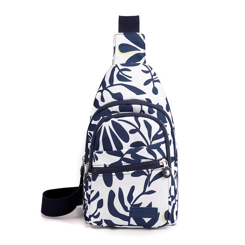 Chest Bag Women's Fashionable Small Backpack Large Capacity Versatile Shoulder Bag Portable Travel Chest Crossbody Bag Multi-layer Printed Armpit Bag