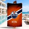 Edmonton Oilers Emblem Beach Towel, Super Soft Microfiber, Perfect Gift for Her/Him, Birthday, for Pool, Beach, Travel, Decor Beach Party