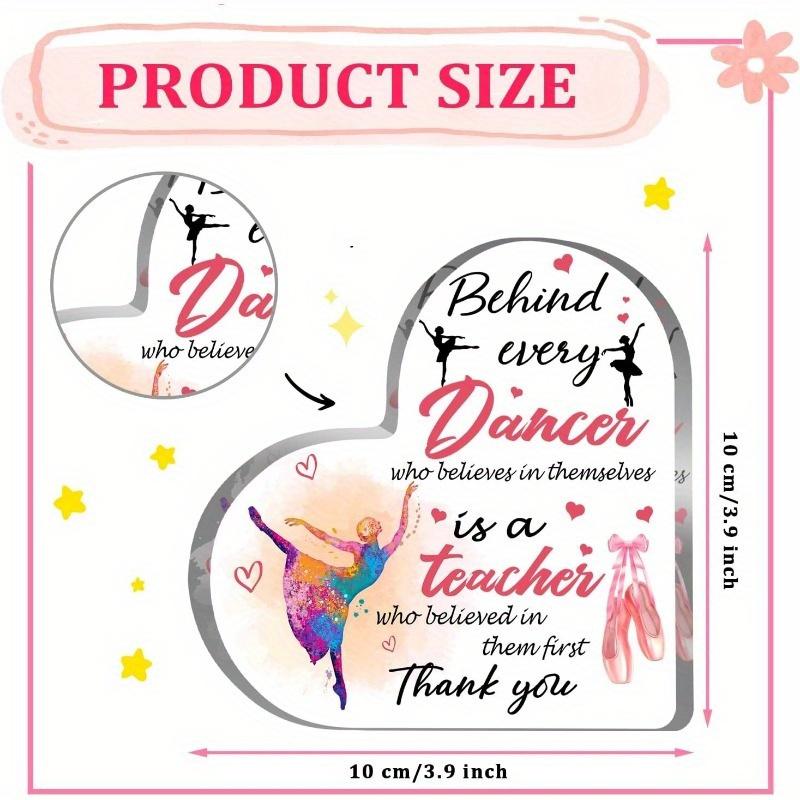 Dance Teacher Heart Souvenir - Elegant Acrylic Appreciation Gift for Instructors