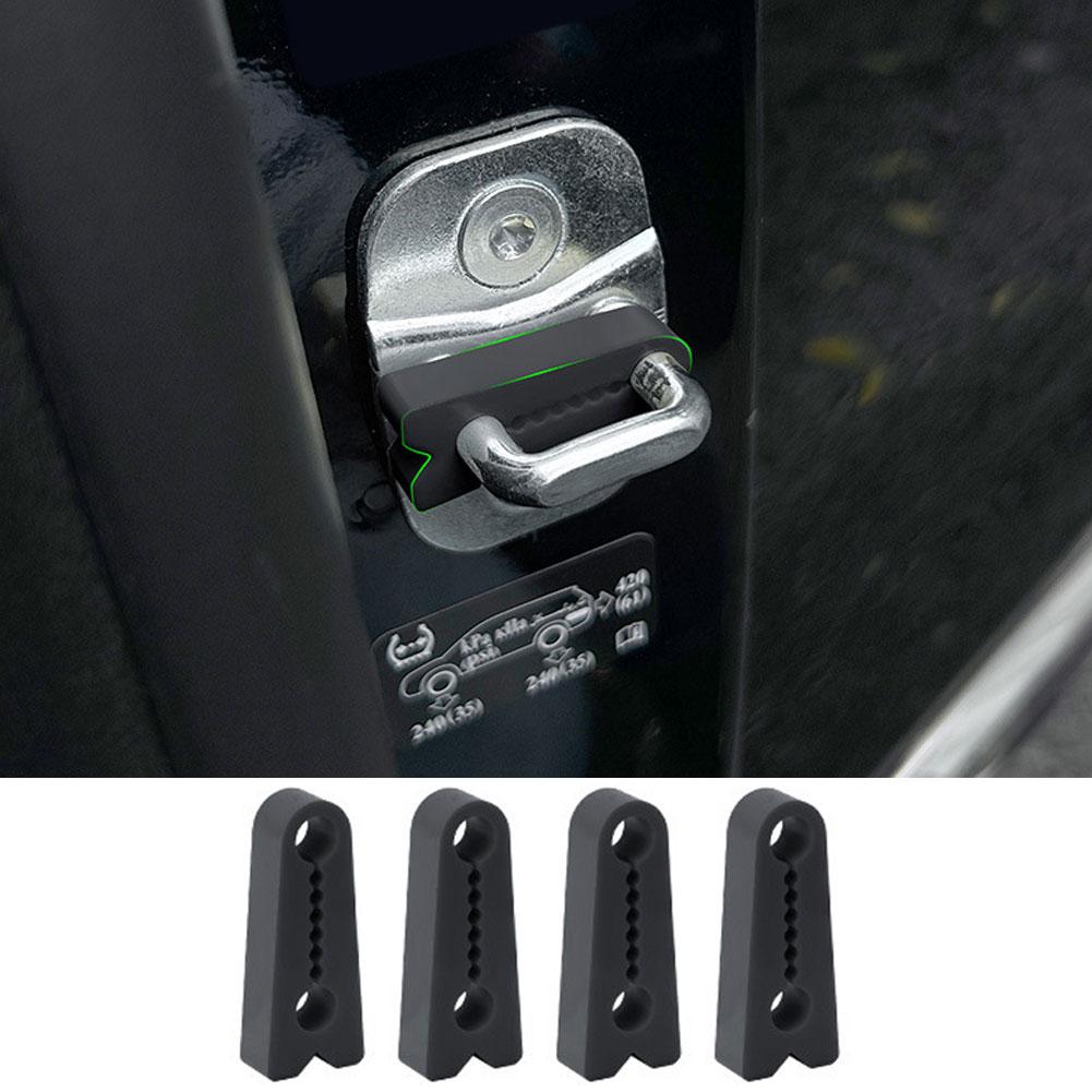 4pcs Car Door Shock Absorber Silicone Protector Noise Reduction Anti-Slam Design Peel & Stick Installation for Sedan