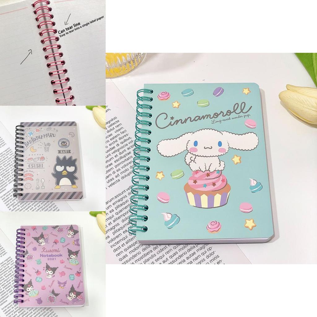 Cute Kuromi A6 Date Book Notebook Sanrio Design With Spiral Bound Lined Sheets