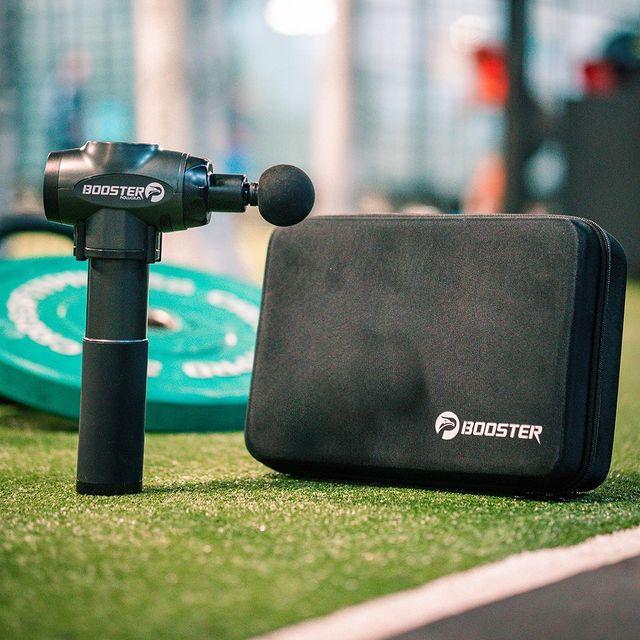 Booster E Massage Gun Deep Tissue Massager Therapy Body Muscle Stimulation Pain Relief for EMS Pain Relaxation Fitness Shaping