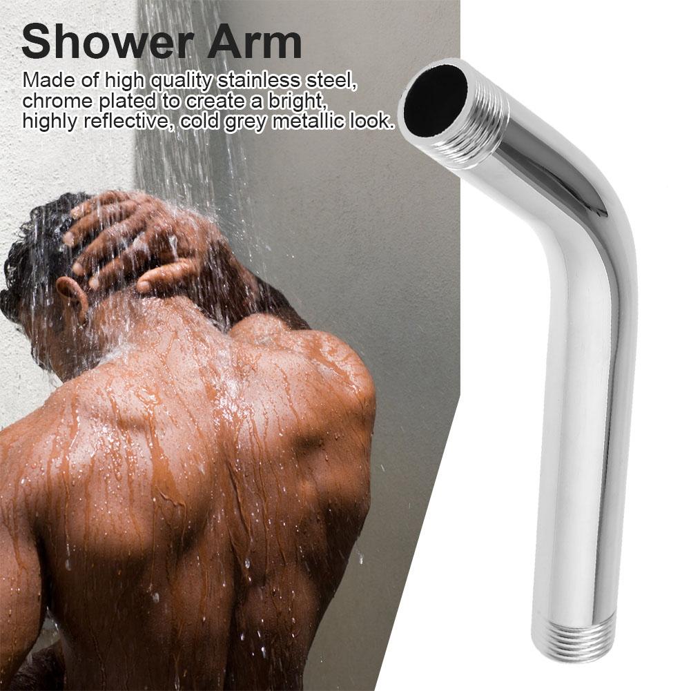 6   Stainless Steel Round Top Shower Arm Pipe Wall Mount for Bathroom Ceiling Shower Head