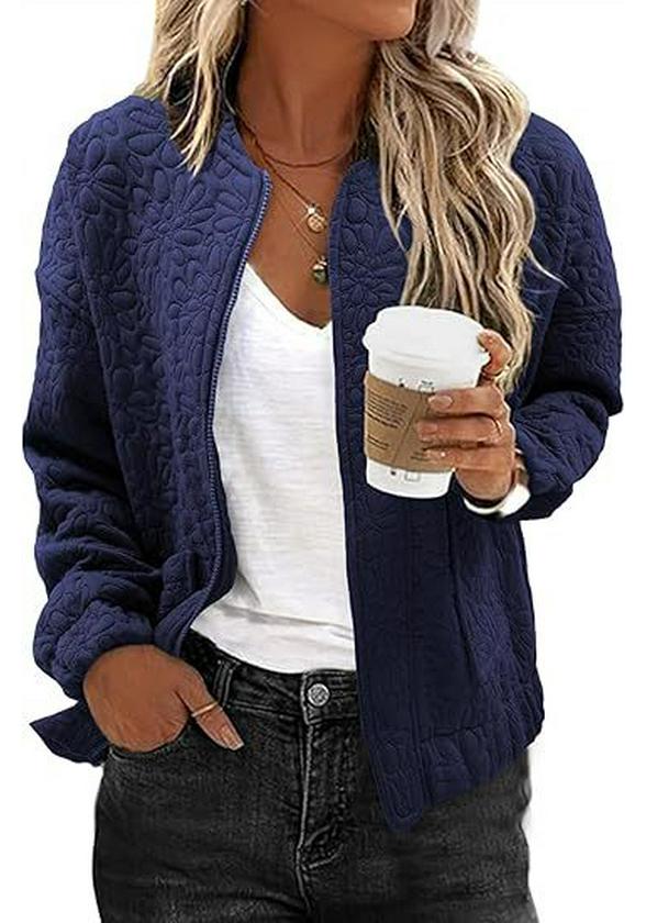 Autumn/Winter 2025 Jacquard Long Sleeve Zipper Cardigan